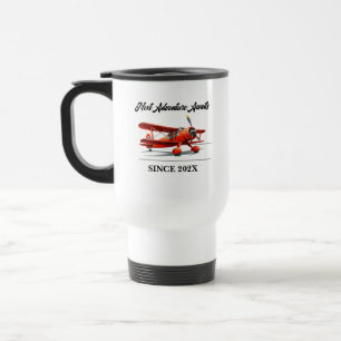 Retirement Travel Themed Party Red Plane Vintage Mug