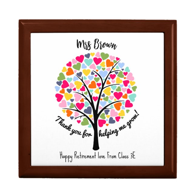 Retirement trinket box Thank you Teacher Gift (Front)