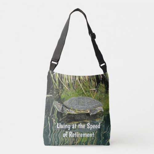 Retirement Turtle Photo Water Reflection Nature Crossbody Bag