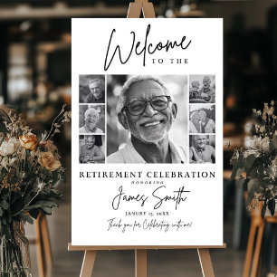Retirement Welcome Sign with Picture and Photo