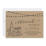 Retirement Wine Tasting and Cheese Picnic Party Invitation Retirement Wine Tasting and Cheese Picnic Party Invitation
