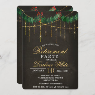 Retirement Winter Holiday Party Invitation