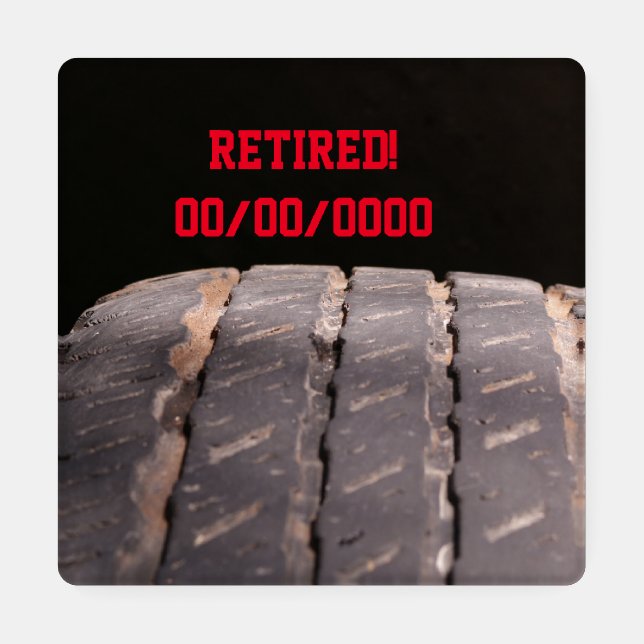 Retirement with Tire Coaster Set (Single)