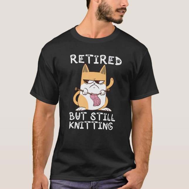 Retirement Women Crocheting Crocheter Hook Knittin T-Shirt (Front)