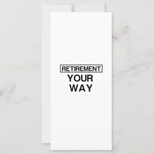 RETIREMENT YOUR WAY (Front)