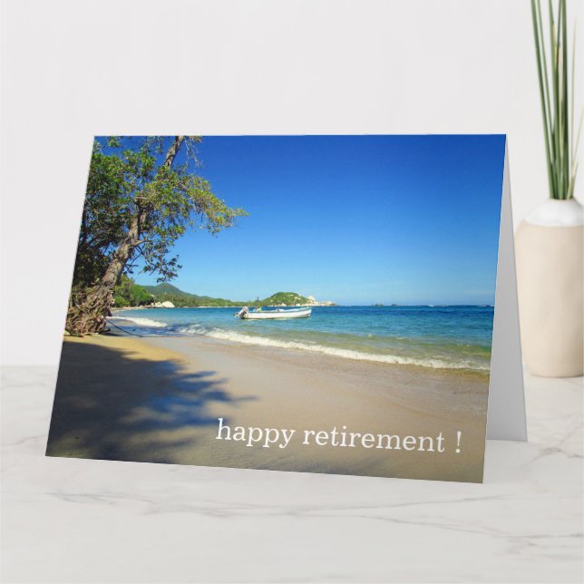 retiring beach time big card (Front)