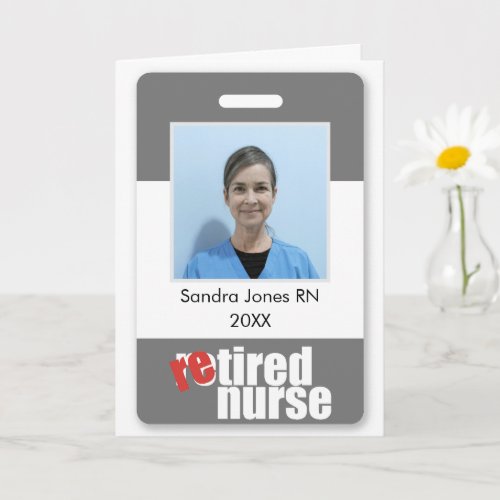 retiring nurse personalized photo retirement card