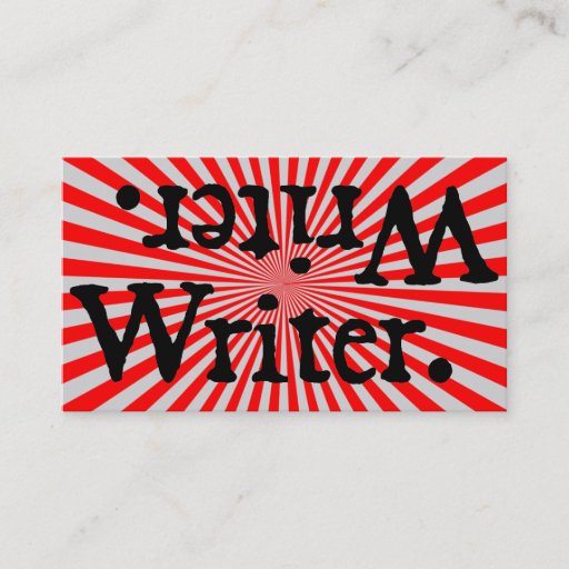 Customizable .retirW burst Writer. Business Card