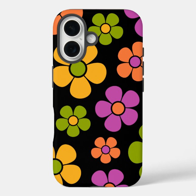 Reto 1960s Style Mid Mod Floral Pattern Case-Mate iPhone Case (Back)