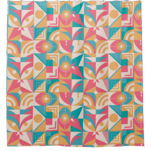 Reto Geometric Pattern Shower Curtain