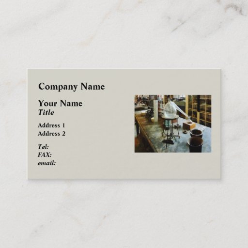 Customizable Retort in Chem Lab Business Card
