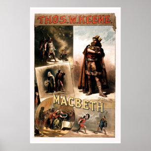 retouched Vintage Shakespeare Macbeth Poster