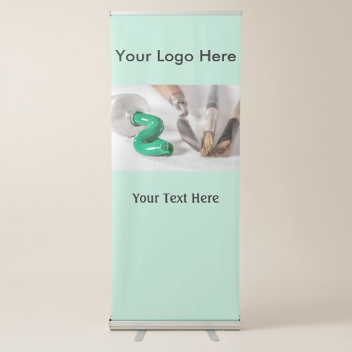 Retractable Banner with Oil Paint Image