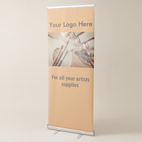 Retractable Banner with Oil Paint Image