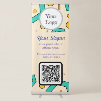 Retractable Custom QR Code Standing Banner Stand