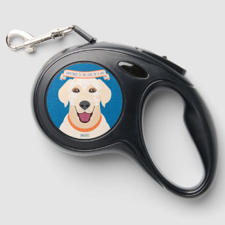Retractable Leash with Labrador Retriever Art