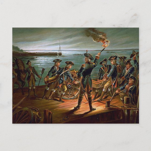 Retreat from Long Island, 1776 Postcard (Front)