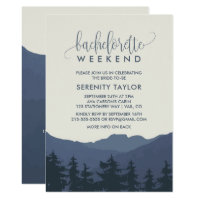 Retreat to the Mountains Bachelorette Weekend Invitation