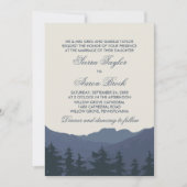 Retreat to the Mountains Formal Wedding Invitation (Front)