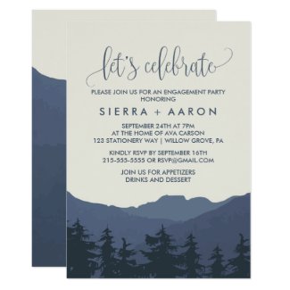 Retreat to the Mountains Let's Celebrate Invitation