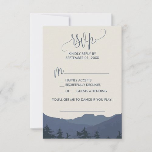 Retreat to the Mountains Song Request RSVP Card