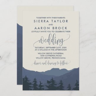 Retreat to the Mountains Wedding Invitation