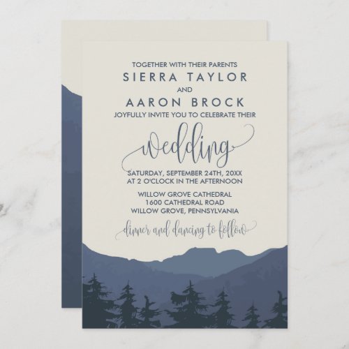 Retreat to the Mountains Wedding Invitation