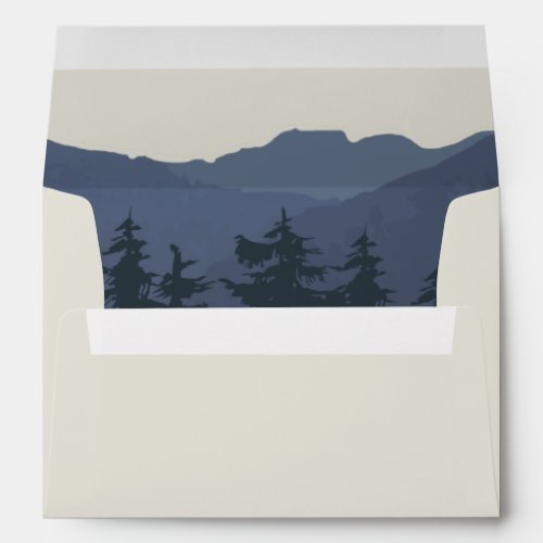 Retreat to the Mountains Wedding Invitation Envelope