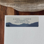 Retreat to the Mountains Wedding Label<br><div class="desc">These retreat to the mountains wedding return address labels are perfect for a modern wedding. The design features a serene blue watercolor mountain range with a forest of evergreen trees in the foreground. Purchase the return address label size for your wedding invitations, and the address label size for your RSVP...</div>