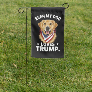 Retriever Even My Dog Loves Trump USA Flag