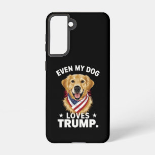 Retriever Even My Dog Loves Trump USA Flag Samsung Galaxy S21 Case