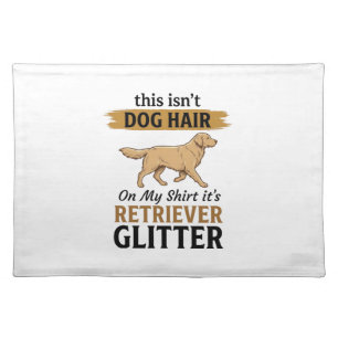 Retriever Glitter Funny Dog Lover Vintage Design_1 Cloth Placemat