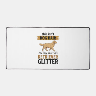 Retriever Glitter Funny Dog Lover Vintage Design_1 Desk Mat