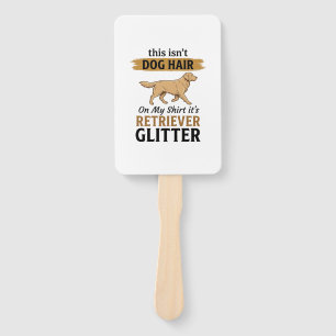Retriever Glitter Funny Dog Lover Vintage Design_1 Hand Fan