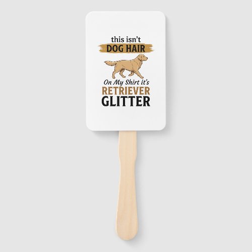 Retriever Glitter Funny Dog Lover Vintage Design_1 Hand Fan