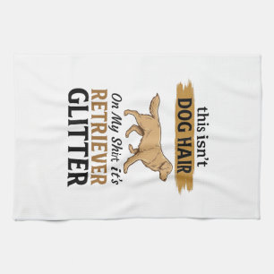 Retriever Glitter Funny Dog Lover Vintage Design_1 Kitchen Towel