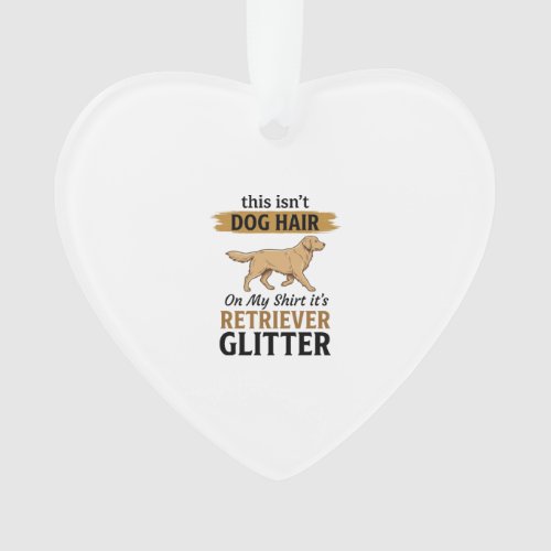 Retriever Glitter Funny Dog Lover Vintage Design_1 Ornament