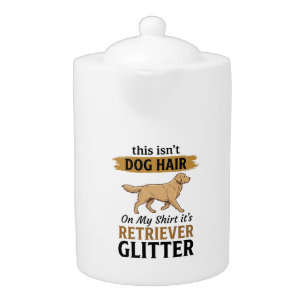 Retriever Glitter Funny Dog Lover Vintage Design_1 Teapot