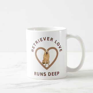 Retriever love runs deep coffee mug