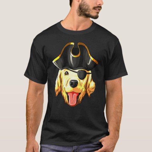 Retriever Pirates Hat Golden Retriever T_Shirt