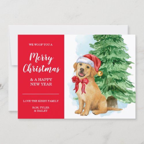 Retriever Puppy Inexpensive Christmas Dog Card