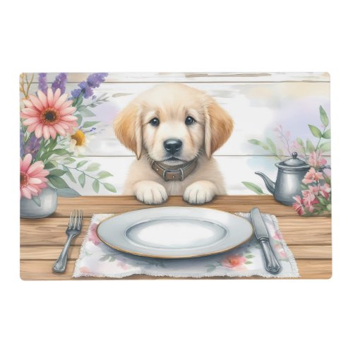 Retriever Puppy Laminated Placemat