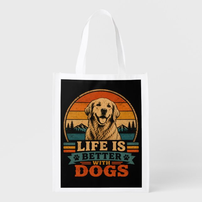  Retriever Reusable Grocery Bag (Front)