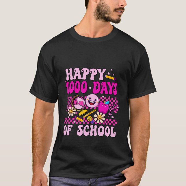 Retro 1000Th Day Of School 1000 Days Smarter 5Th G T-Shirt (Front)