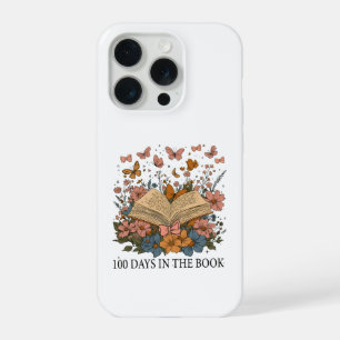 Retro 100 Days Of School Flower Butterfly Theme iPhone 15 Pro Case