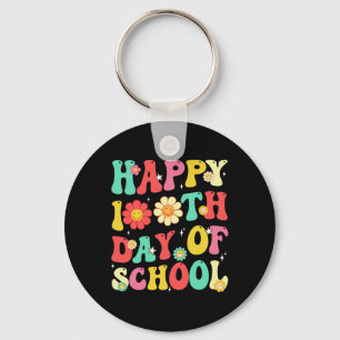 Retro 100 Days Of School Teachers Students 100th D Keychain