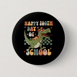 Retro 100th Day Of School 100 Days Of School Cute Button
