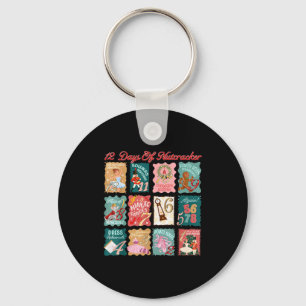 Retro 12 Days Of Nutcracker Ballet Fairy Plum Ging Keychain