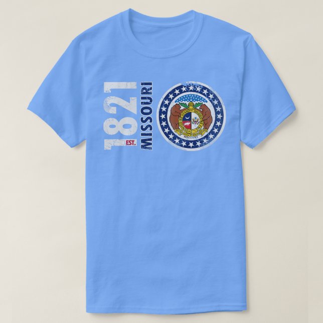 Retro 1821 Missouri State Flag T-Shirt (Design Front)