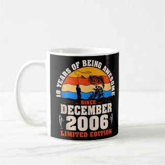 Retro 18th Birthday 18 Year Old Fishermen Born Dec Coffee Mug